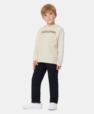 Calvin Klein Boys' 2T-7 Long-Sleeve Hoodie and Pants, 2-Piece Set