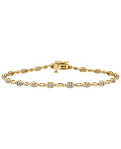 Macy's Diamond Bracelet (1 ct. t.w.) in 10k Yellow Gold