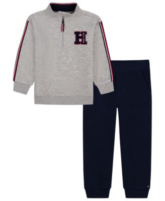 Комплект из двух предметов Tommy Hilfiger для малышей: топ с четверть-молнией и брюки, 2T-5T