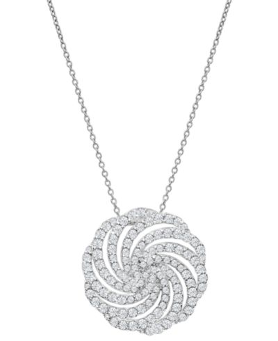 Wrapped in Love Diamond Swirl Pendant Necklace (1 ct. t.w.) in 14k White Gold
