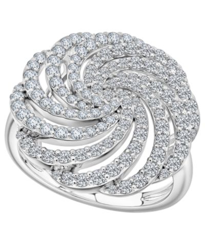 Кольцо Wrapped in Love Diamond Swirl (1 ct. t.w.) в 14k White Gold