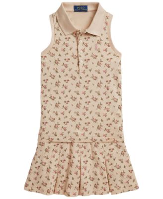 Polo Ralph Lauren Girls' 2T-6X Floral Stretch Mesh Polo Shirt and Skort, 2-Piece Set