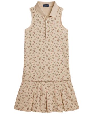 Polo Ralph Lauren Girls' 7-16 Floral Stretch Mesh Polo Shirt and Skort, 2-Piece Set