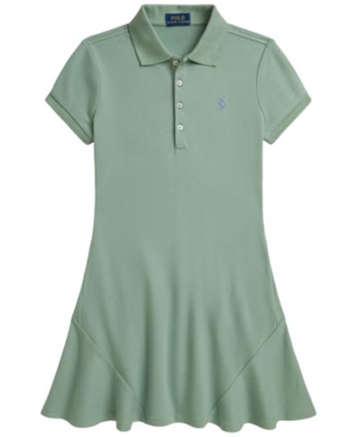 Polo Ralph Lauren Girls' 7-16 Stretch Mesh Short-Sleeve Polo Dress