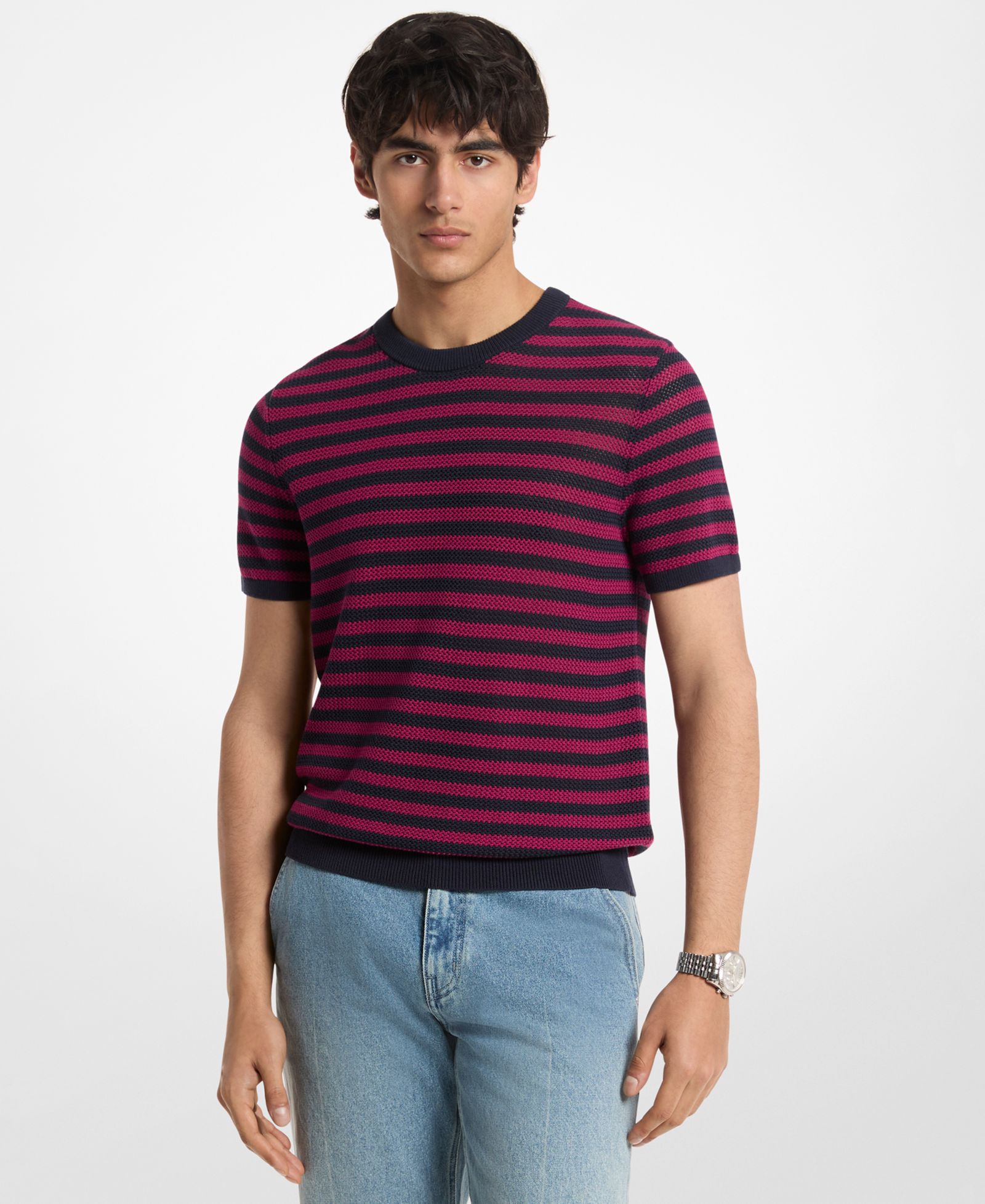 Michael Kors Men's Slim-Fit Crewneck Cotton T-Shirt