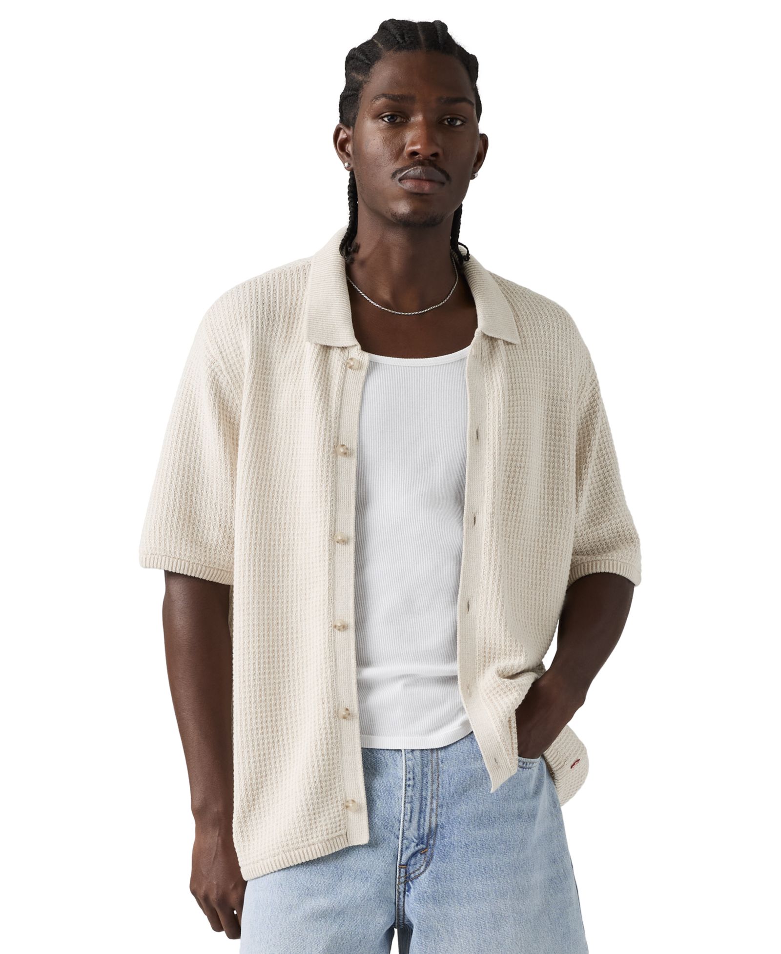 Levi's Мужская рубашка Camp Shirt Premium Short-Sleeve Knit