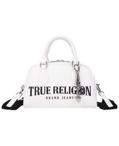 True Religion Bombe Logo Satchel with Charm