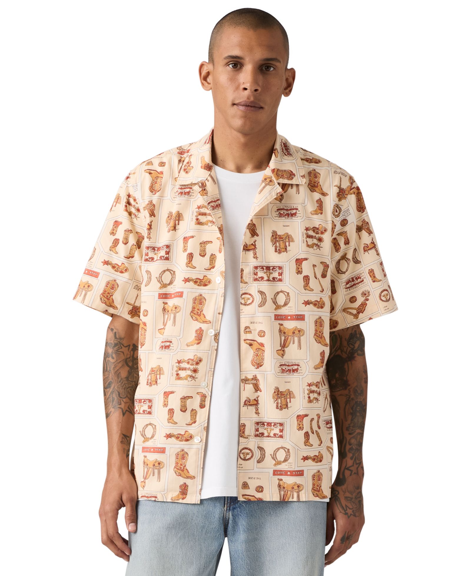 Мужская рубашка Levi's Premium Short-Sleeve Camp Collar