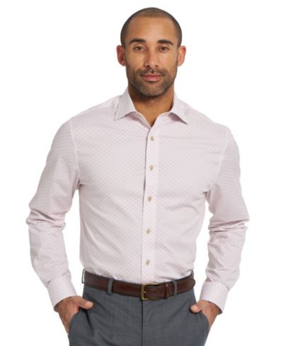 Nick Graham Мужской Woven Mosaic Geometric Dress Shirt