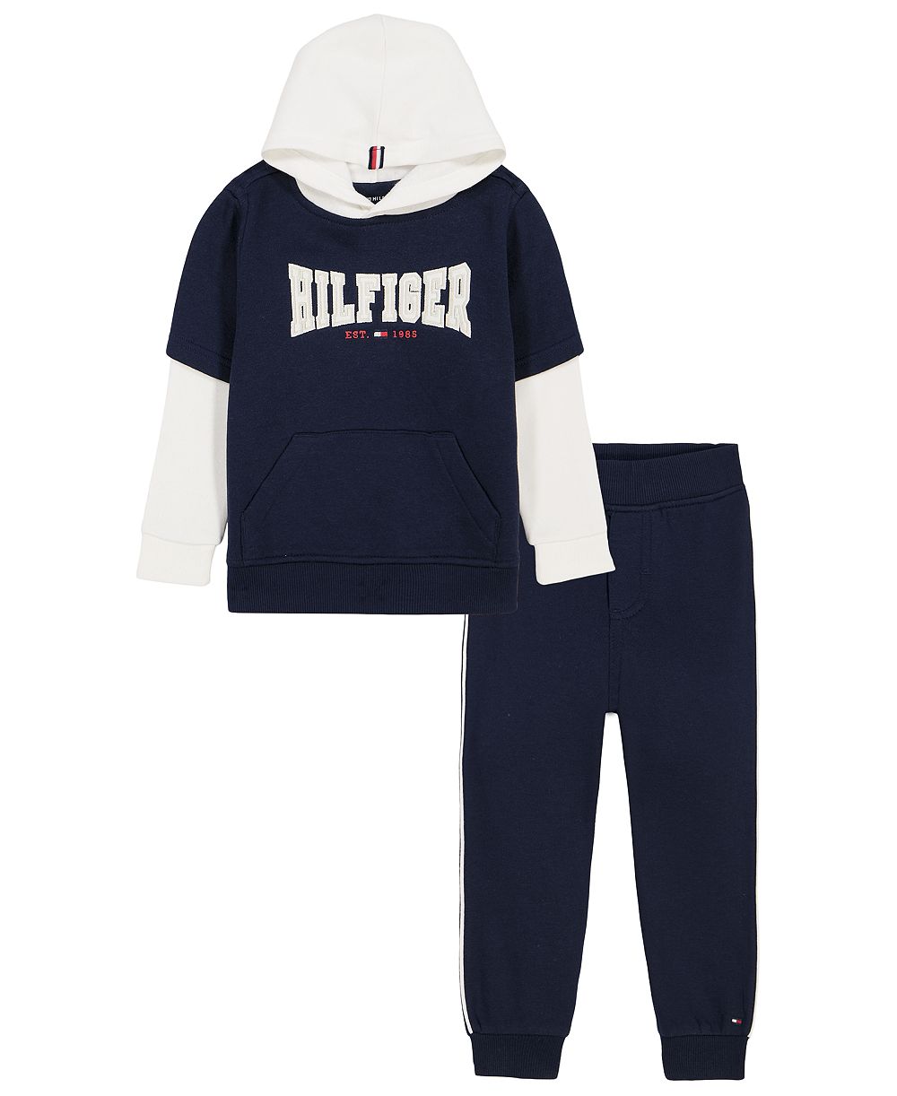 Комплект из толстовки и джоггеров tommy hilfiger для малышей 2t-5t, 2 предмета