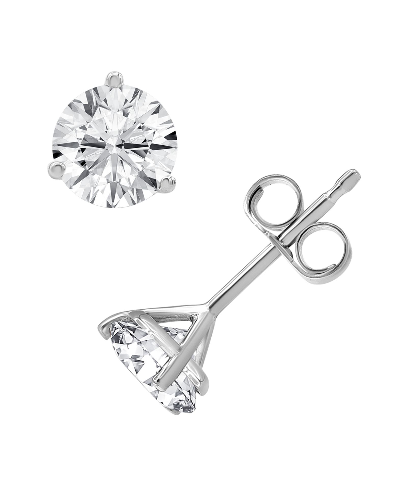 Macy's Lab Grown Diamond Stud Earrings (1 ct. t.w.) in 14k White or Yellow Gold