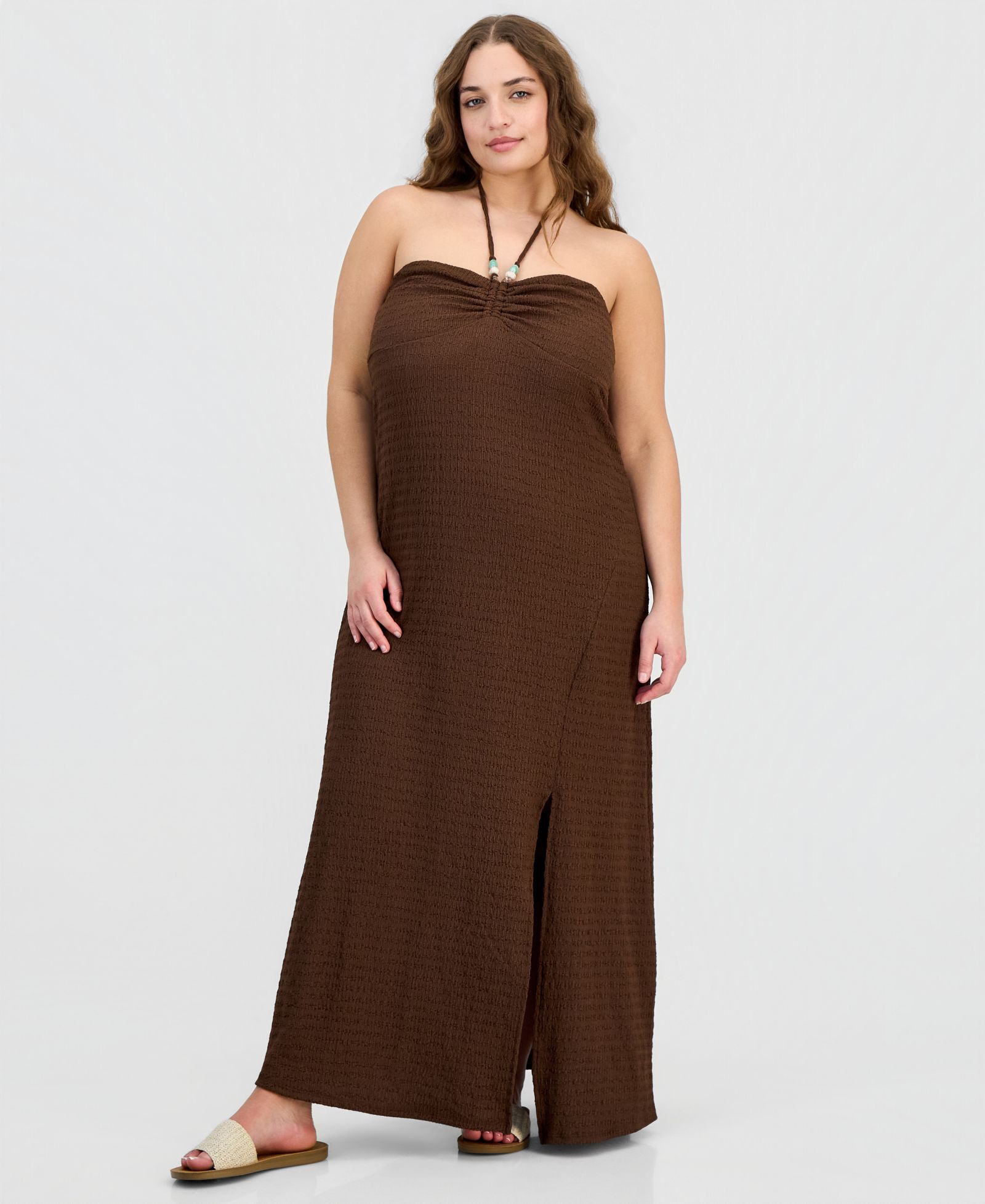 Макси-платье Madden Girl Trendy Plus Size с halter bandeau