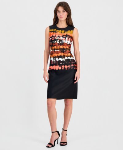 Женское платье Anne Klein Petite Sleeveless Crewneck Sheath