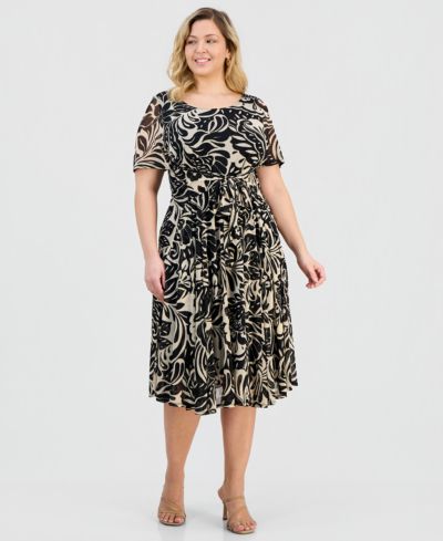 Robbie Bee платье Plus Size с круглым вырезом и завязками на талии