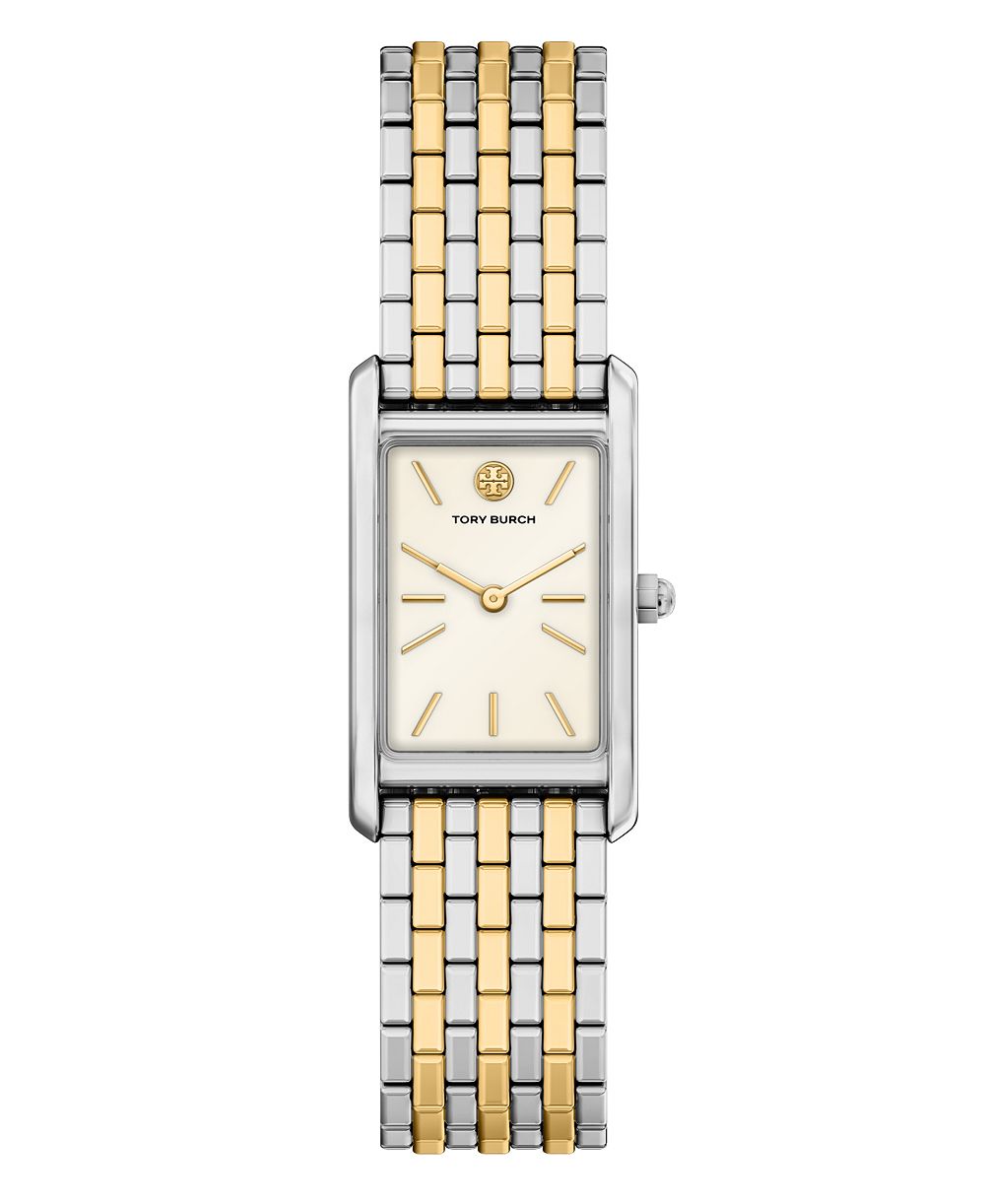 Tory Burch женские наручные часы Eleanor с двухцветным ремешком, 20 мм