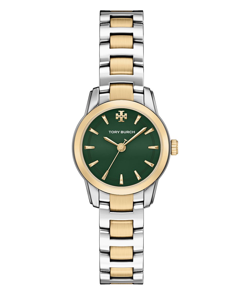 Tory Burch Женские часы Two-Tone Stainless Steel 28mm с логотипом Miller