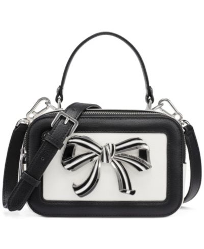 KARL LAGERFELD PARIS Simone Leather Small Crossbody Handbag