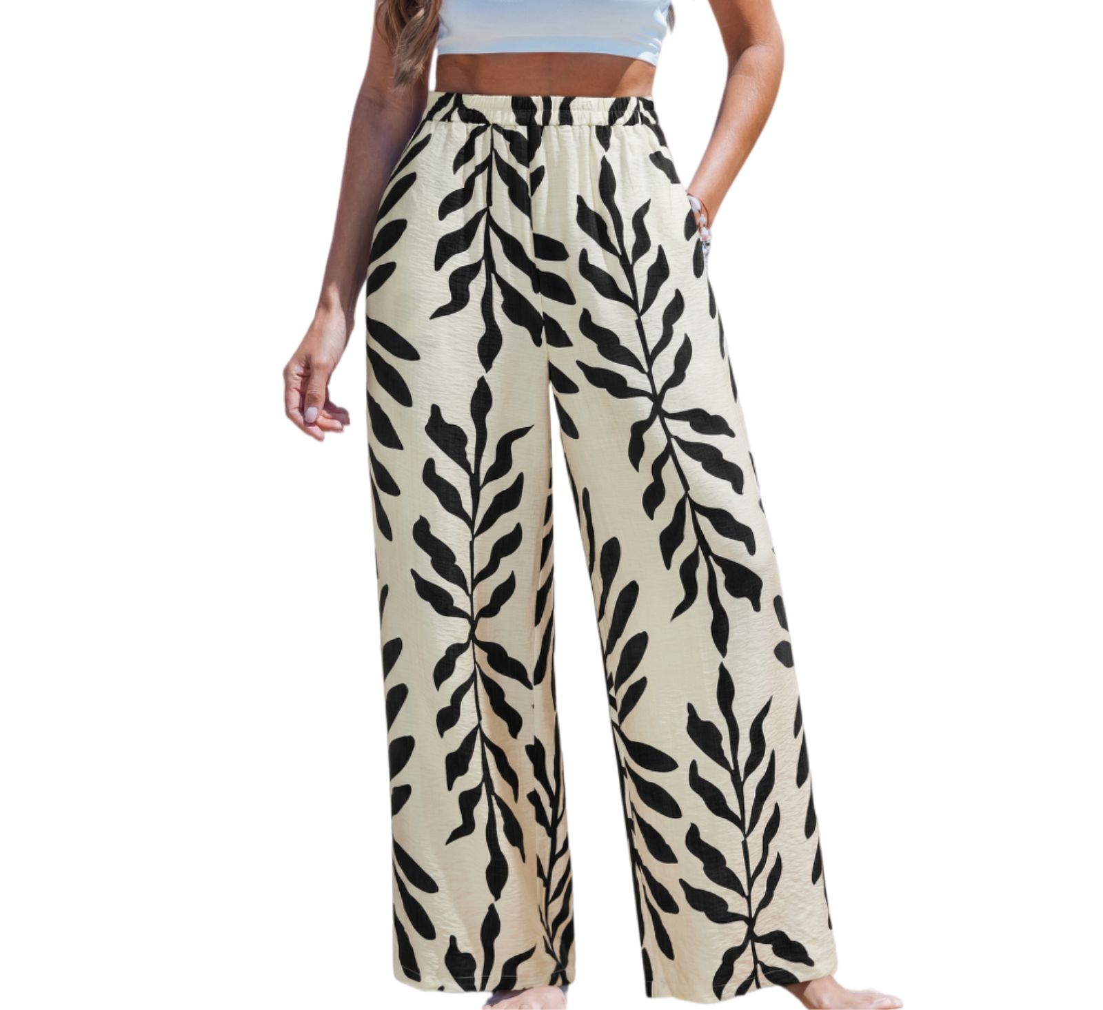 Женские брюки Cupshe Cosmic Moon Tropical
