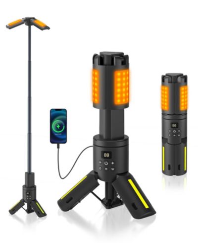 SUGIFT Rechargeable 10050mAh LED Camping Light, 1000LM 10W Portable Work Light with 3 Adjustable Heads, Multi Mode Emergency Lantern