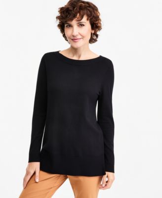 JM Collection Women's Boat Neck Long-Sleeve Sweater, Macy's Exclusive