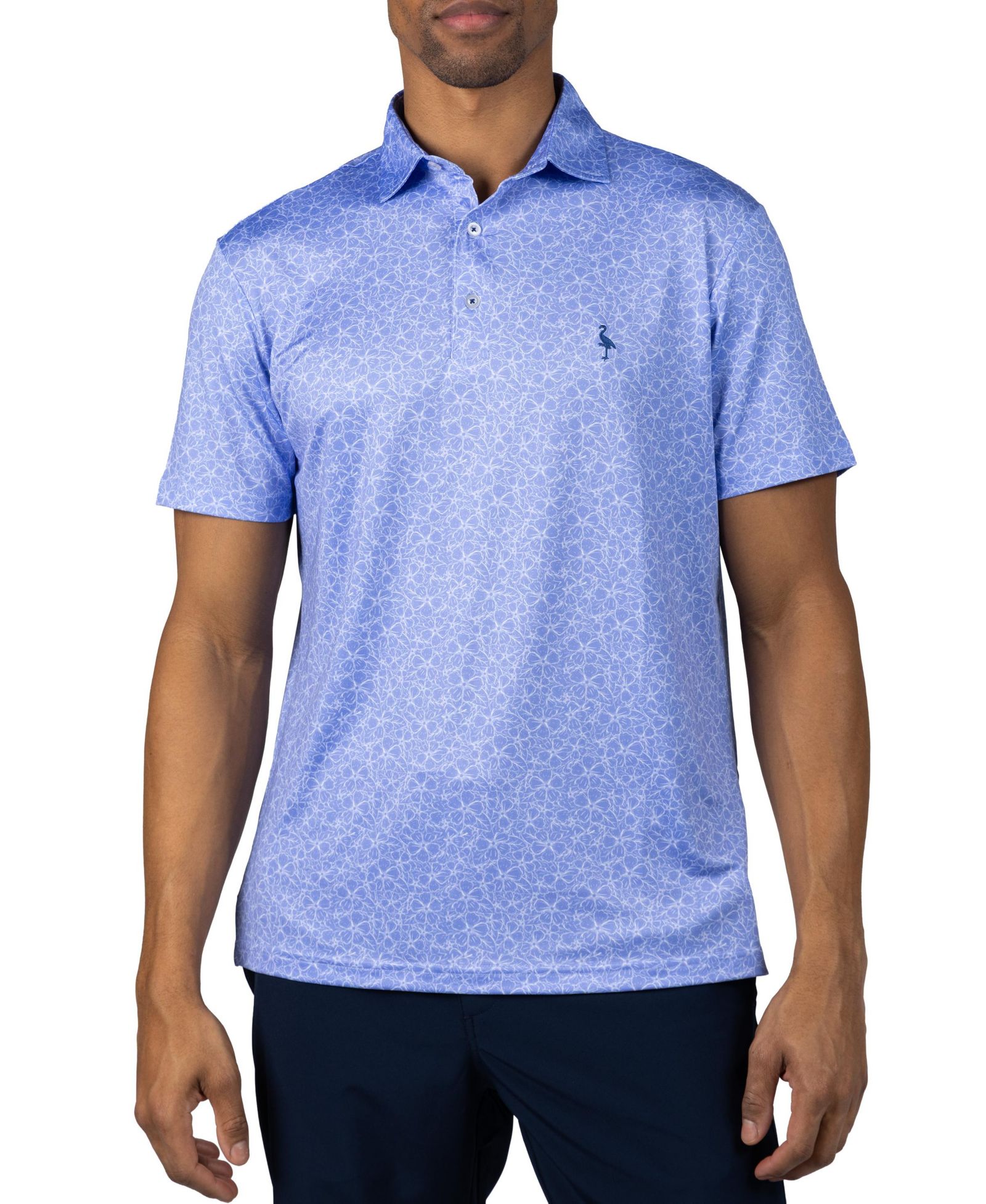 Tailorbyrd Men's Summer Floral Printed Performance Polo