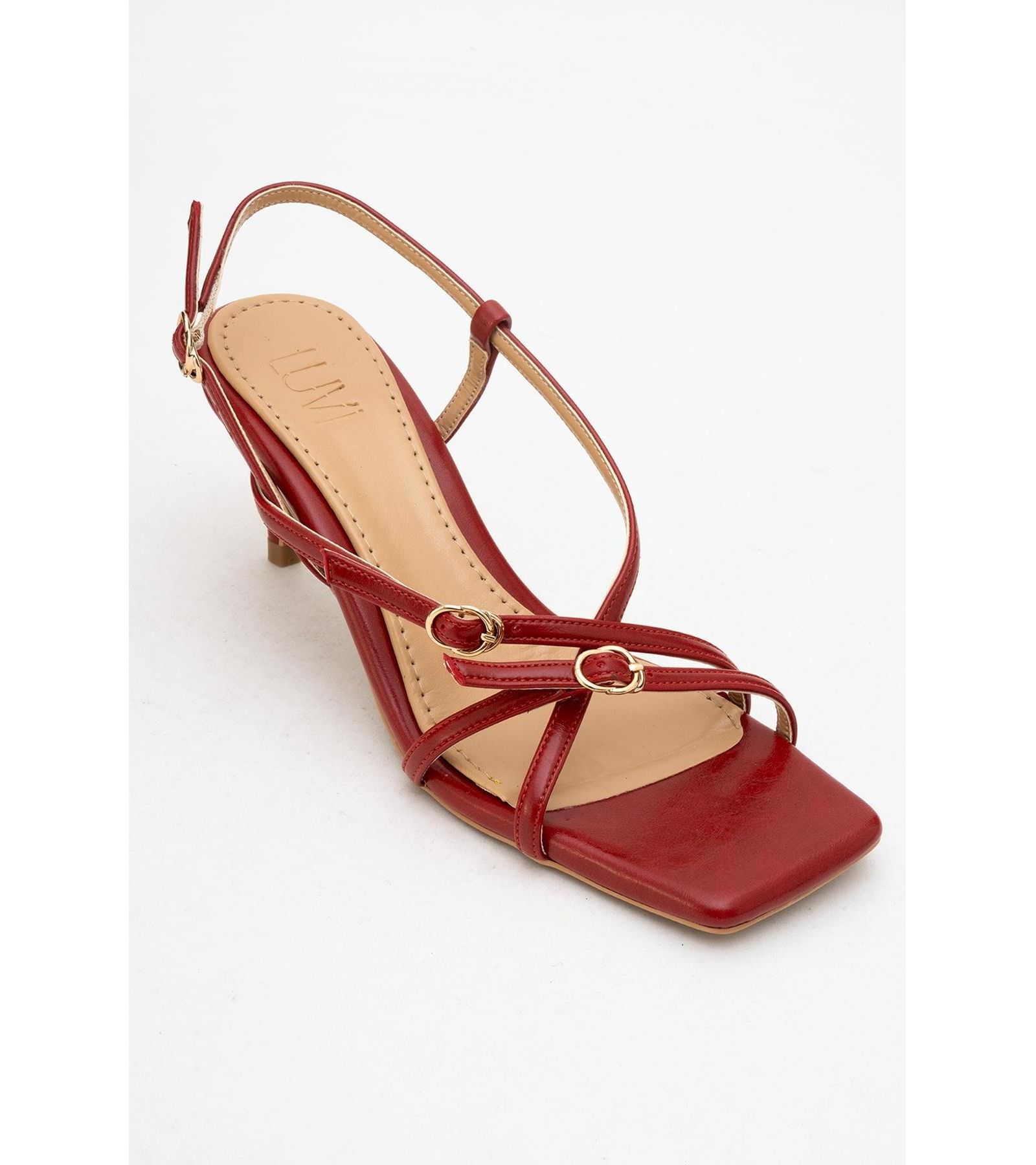 Prologue Shoes Women's Chaka Square Toe Stiletto Sandals