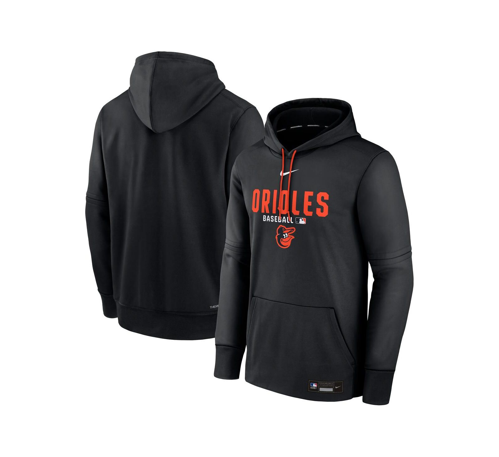 Мужское худи Nike Heather Charcoal Baltimore Orioles Authentic Collection Therma-FIT