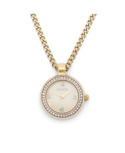 Invicta Women's 49932 Mini Quartz Mother of Pearl Dial Necklace Watch
