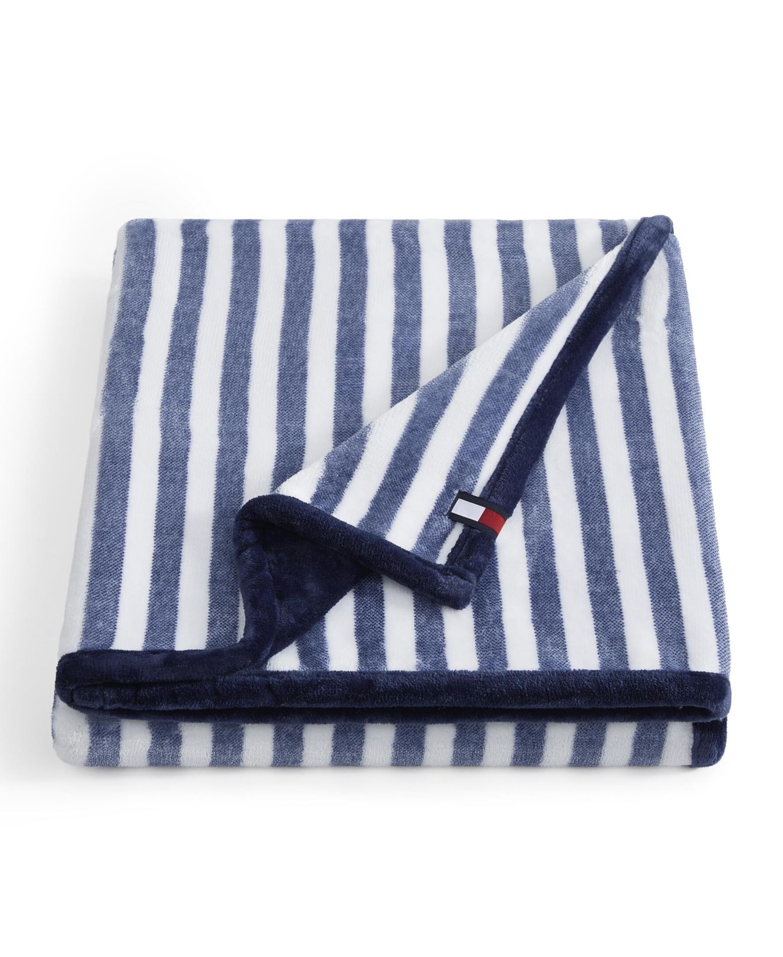 Tommy Hilfiger Laguna Beach Stripe Printed Plush Throw, 70" x 50"