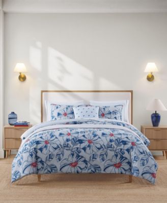 Комплект постельного белья Tommy Hilfiger Paradise Cove Floral из хлопка, 3 шт., Full/Queen