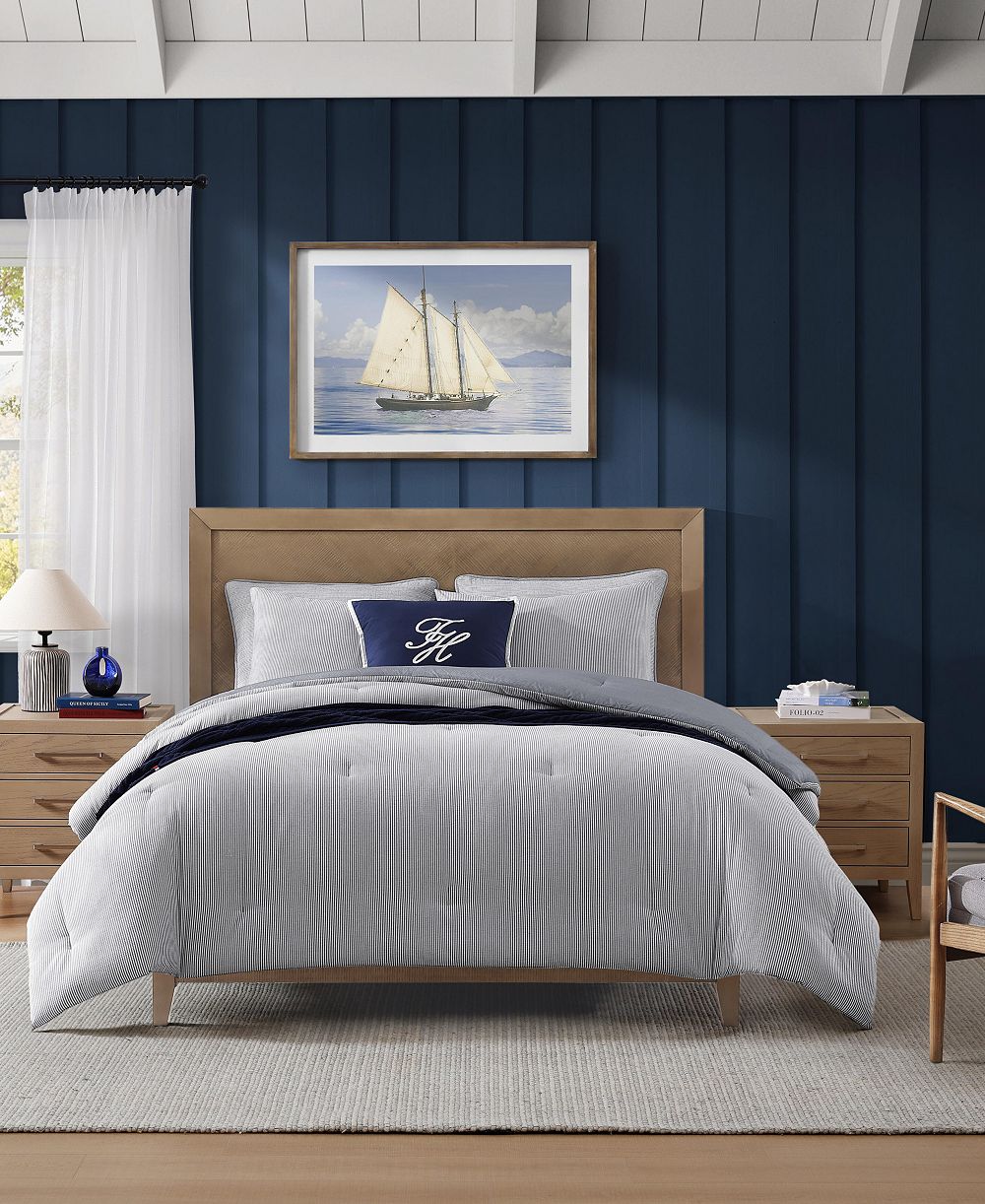 Tommy Hilfiger Tommy Sandbar Stripe Seersucker 3-Pc. Comforter Set, King