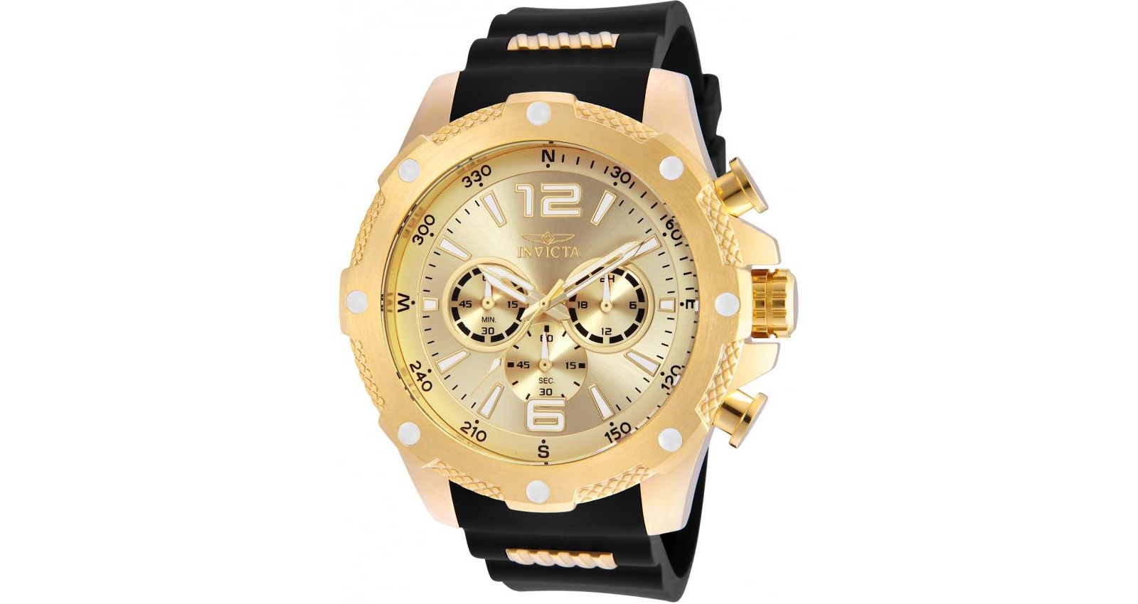 Мужские часы Invicta 19660 I-Force Quartz Chronograph Gold Dial