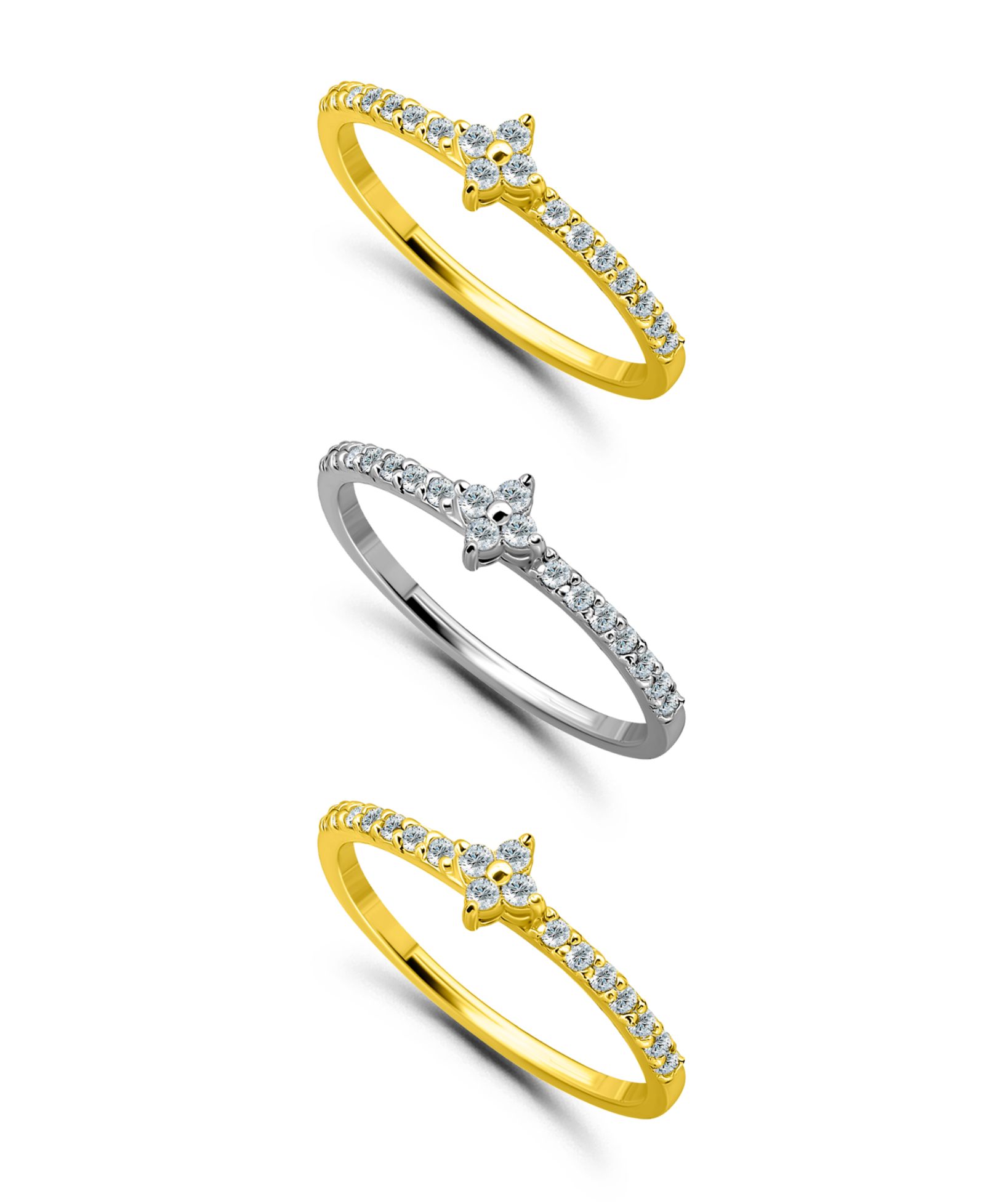 Кольцо Pave Diamond Shape Band с фианитами