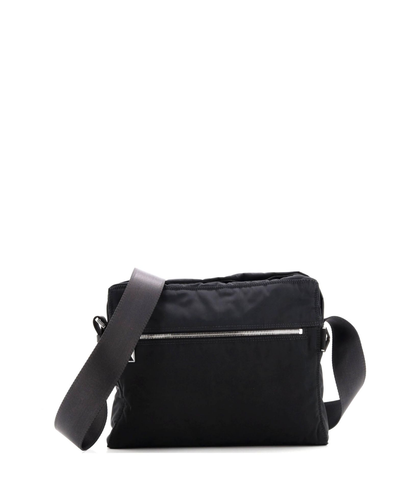 Pre-Owned Bottega Veneta Snap Button Messenger Bag Nylon