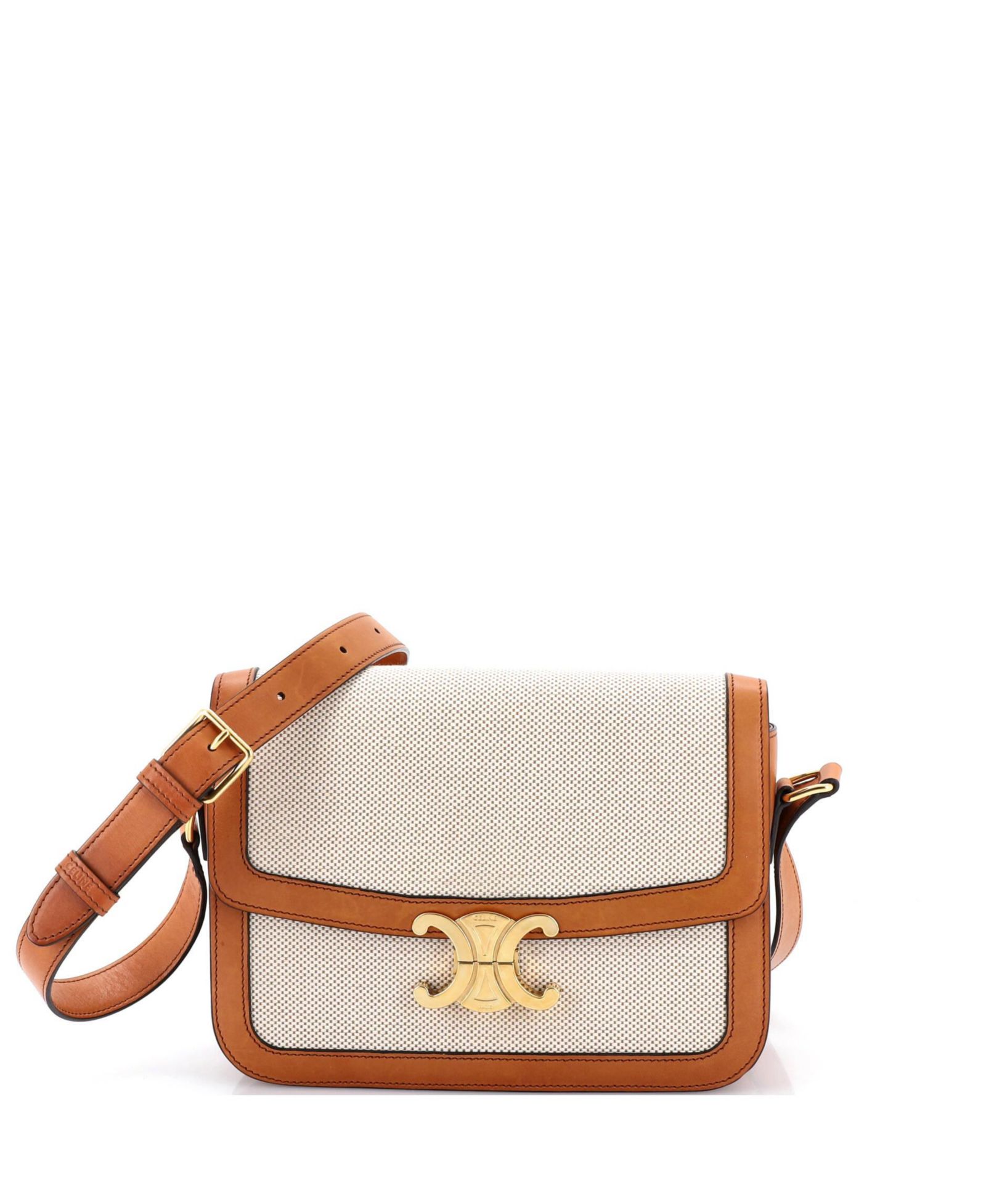 Б/у сумка Pre-Owned Celine Medium Triomphe Shoulder Bag Canvas with Leather