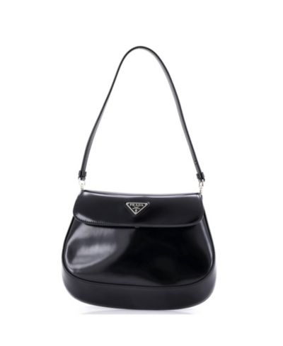 Pre-Owned Prada Small Cleo Flap Shoulder Bag Spazzolato Leather