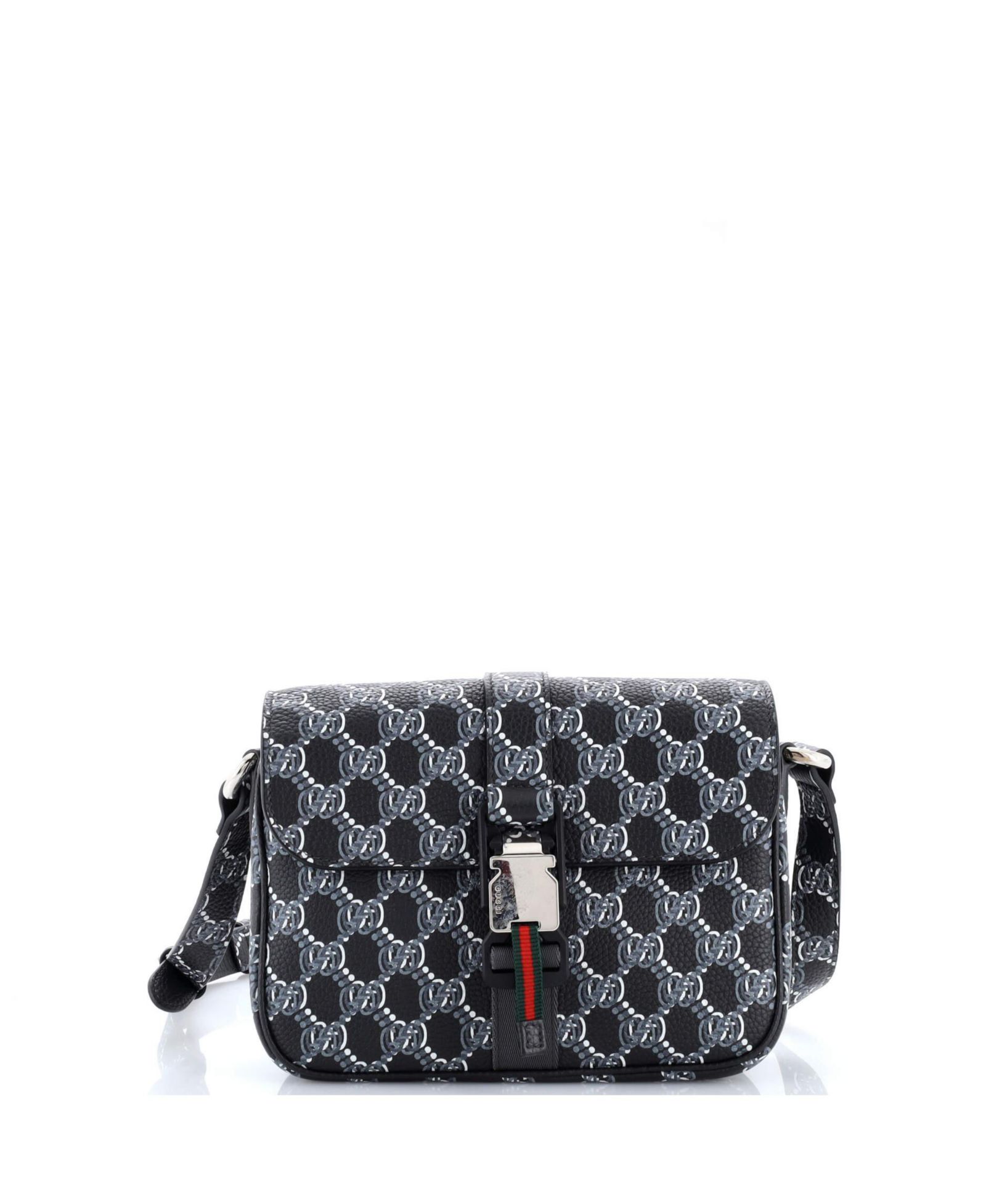 Gucci Mini Front Buckle Crossbody Bag GG Shadow Coated Canvas, б/у