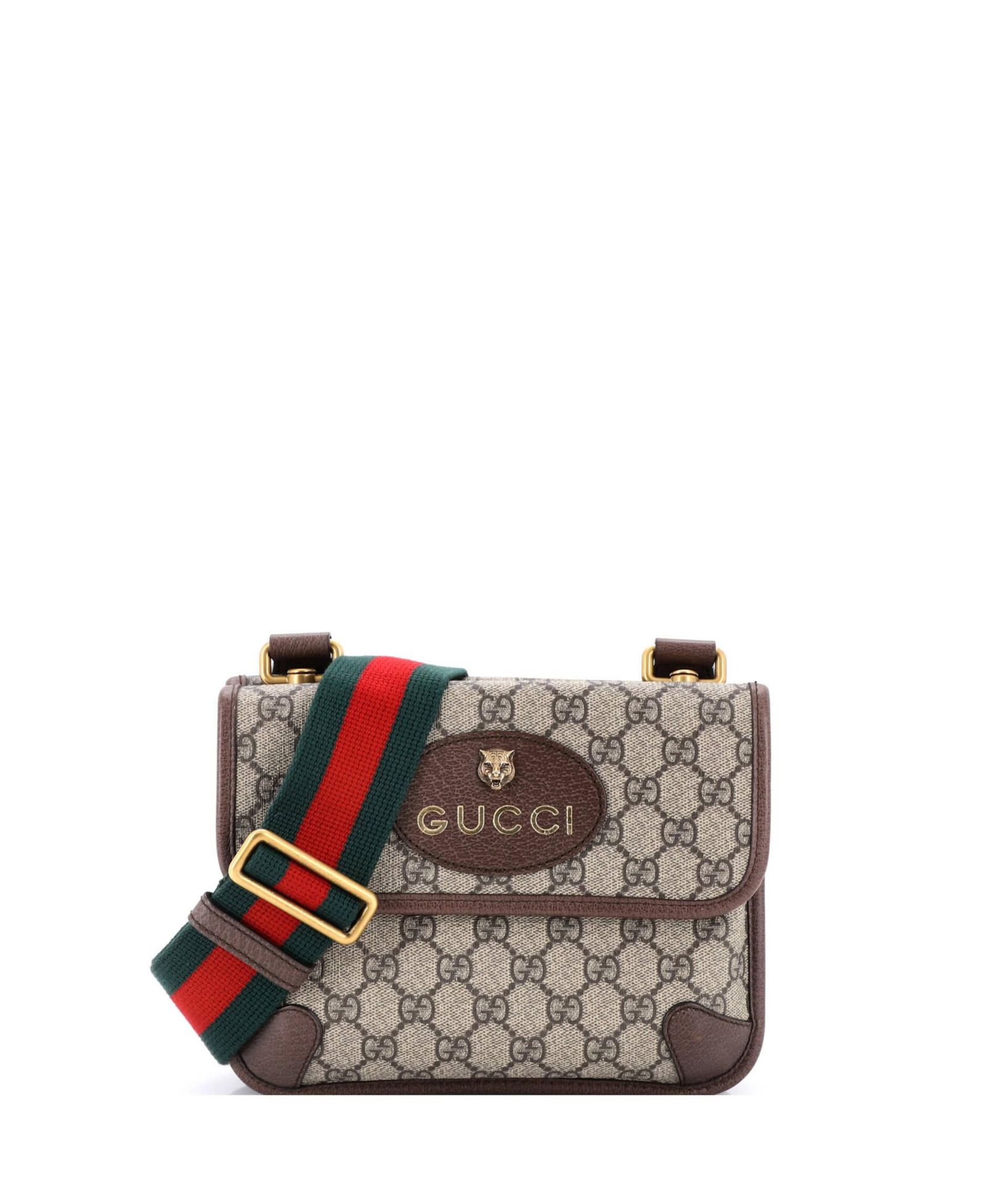 Подержанный мессенджер Gucci Small Neo Vintage Flap из полотна GG