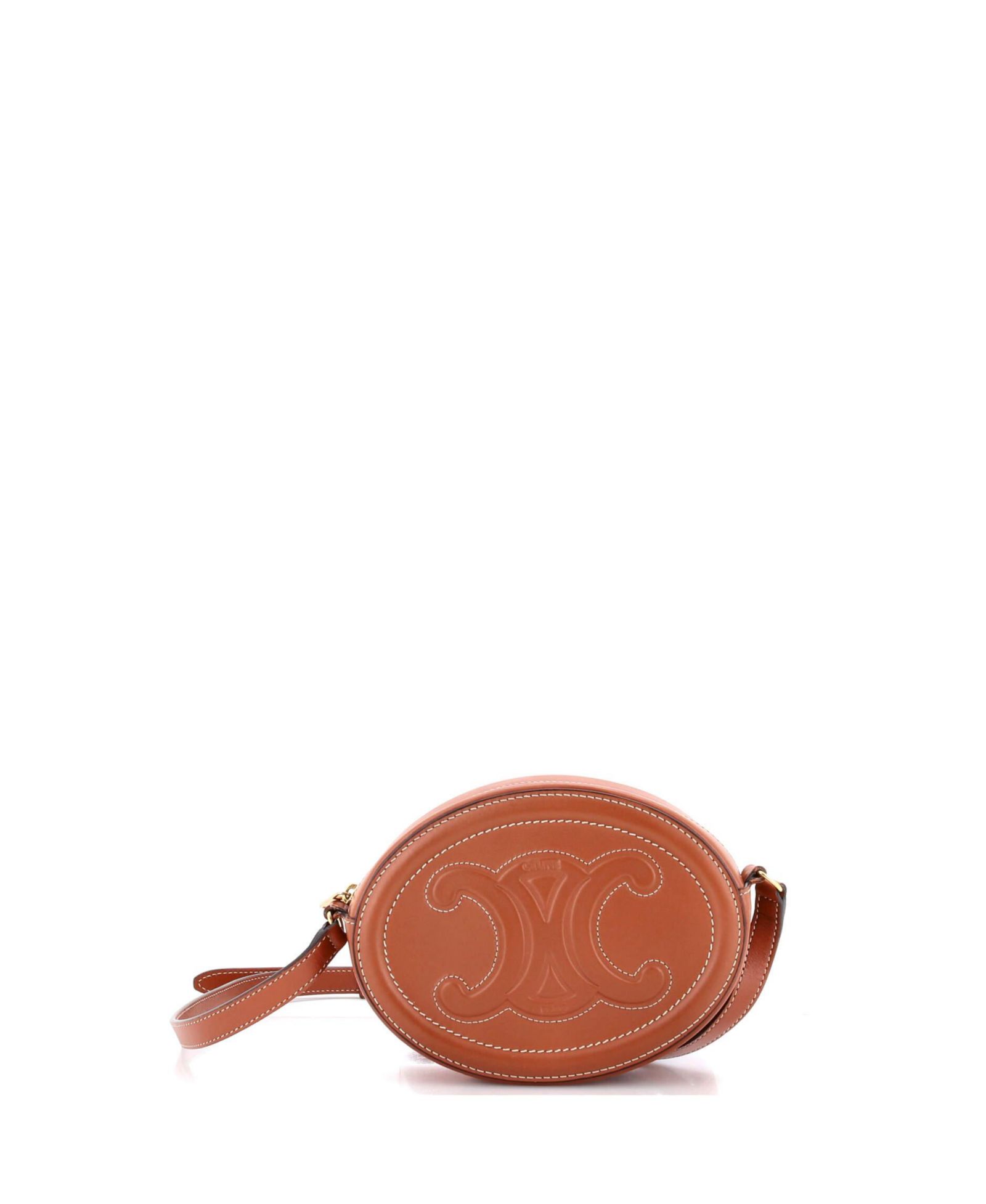 Pre-Owned Celine Кожаная сумка через плечо Mini Triomphe Oval