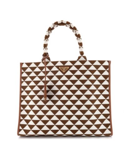 Сумка-шоппер Pre-Owned Prada Large Symbole Jacquard