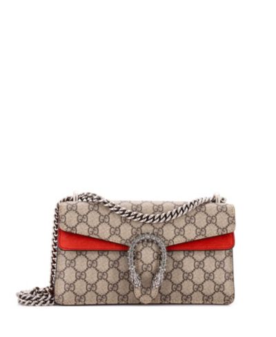 Gucci Dionysus Bag Small GG Coated Canvas с отделкой кристаллами