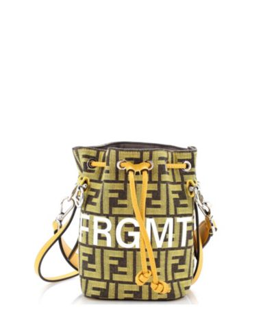 Pre-Owned Fendi Mini x Fendi Fragment Mon Tresor сумка-ведро Zucca Canvas