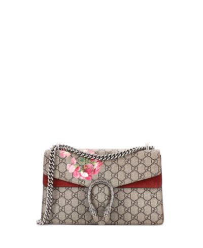 Pre-Owned Gucci Small Dionysus Bag Blooms Print GG Coated Canvas