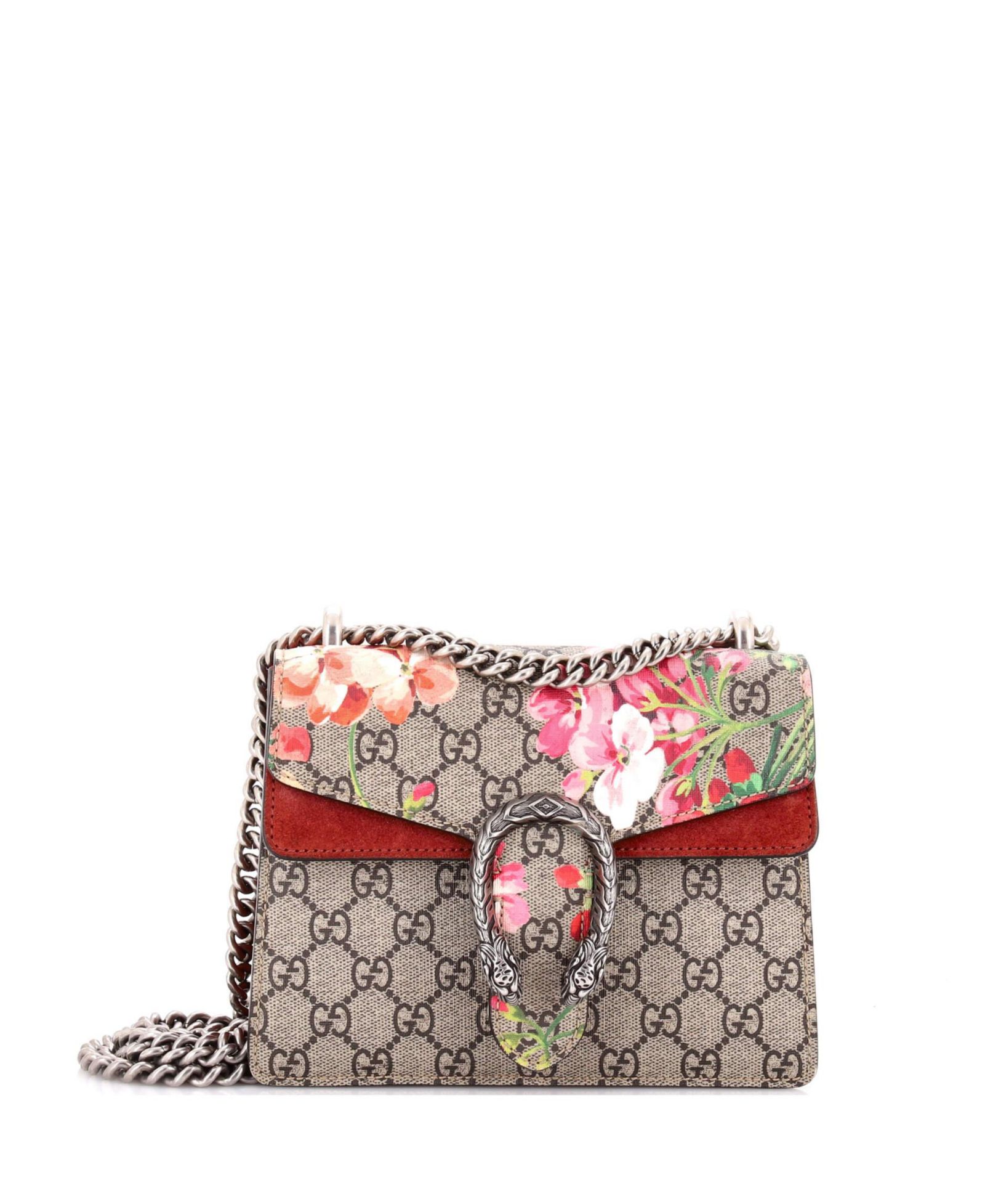 Мини-сумка Pre-Owned Gucci Dionysus Blooms Print GG Coated Canvas