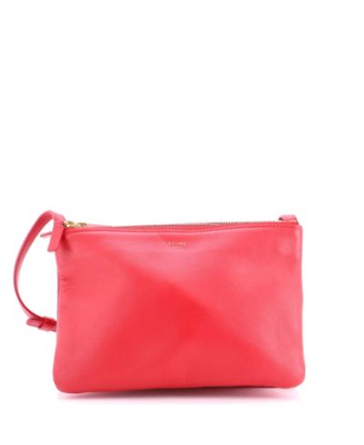 Pre-Owned Celine Small Trio Crossbody Bag Leather