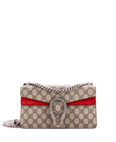 Pre-Owned Gucci Small Dionysus Bag GG Coated Canvas with Crystal Embellished Metal