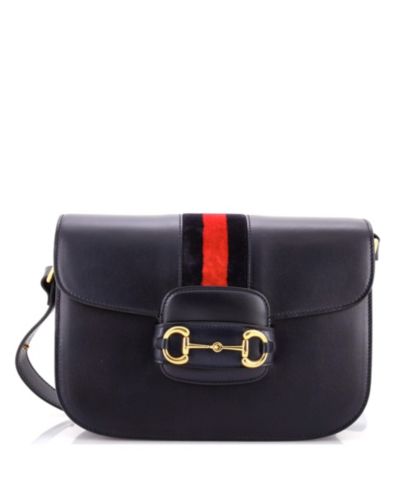Сумка через плечо Gucci Small Horsebit 1955 из кожи (б/у)