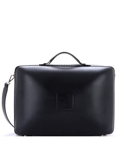 Большая дорожная сумка Fendi FF Zip Around из кожи, б/у