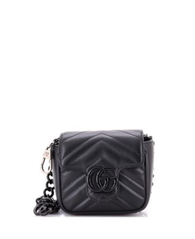 Pre-Owned Gucci Мини-сумка через плечо GG Marmont Flap Matelasse Leather