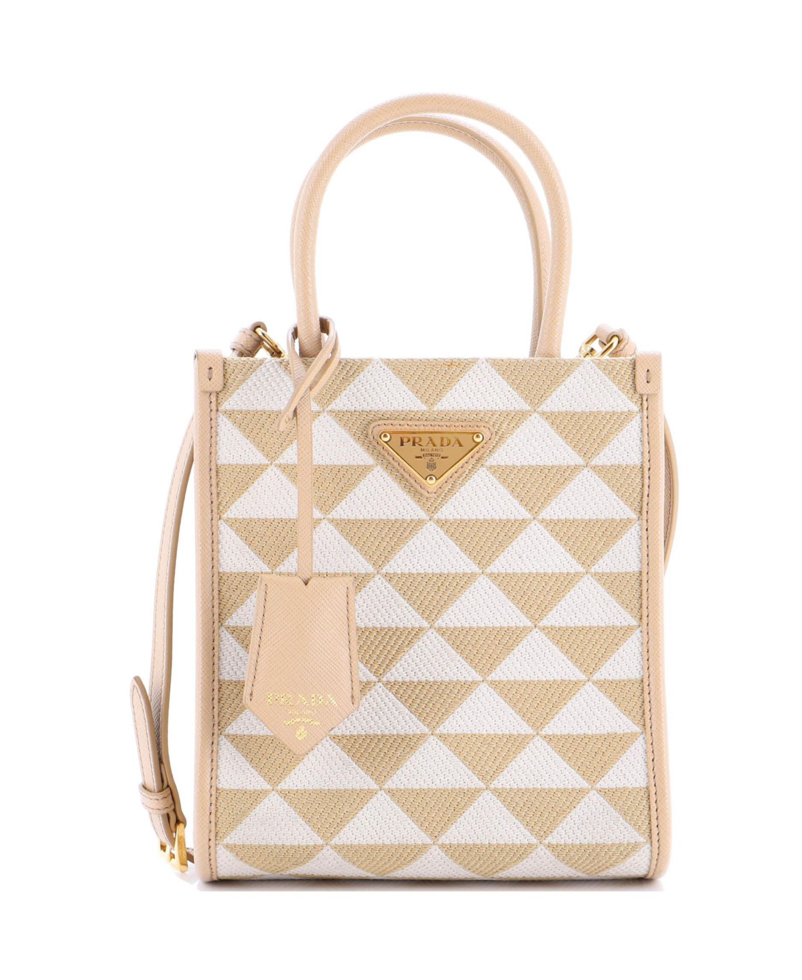 Prada Mini Symbole сумка-шоппер из жаккарда, б/у